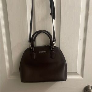 Steve Madden Dark Brown Dome Satchel